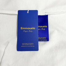 新作・半袖Tシャツ 定価2万◆Emmauela・イタリア・ミラノ発◆コットン100％ 速乾 吸汗 薄手 バラ ロゴ カットソー 定番 男女兼用 L/48サイ_画像9