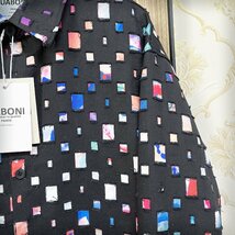 個性EU製＆定価6万◆UABONI*Paris*ジャケット*ユアボニ*パリ発◆綿 薄手 総柄 カラフル トレンド カジュアル 長袖シャツ 春夏 M/46サイズ_画像6