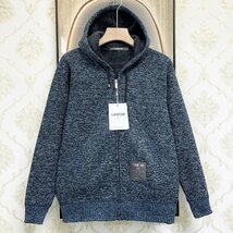 上質EU製&定価5万◆UABONI*ジャケット*Paris*ユアボニ*パリ発◆ウール/コットン混 裏起毛 軽量 柔らかい 防寒 フード付き M/46サイズ_画像1