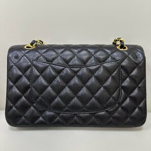 新品未使用★CHANEL シャネル★A01112 キャビアスキン ダブルフラップマトラッセ ハンド チェーンショルダーバッグ 限定 レディースの画像3