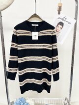 定番ヨーロッパ製※定価5万◆ブルガリア発※RISELIN セーター ミンク/カシミヤ混 上質 ソフト 防寒 ニット ボーダー柄 秋冬 レディース L_画像10