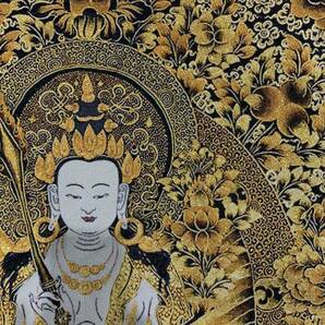 アンティークコレクション、約90ｃｍ*60cm 大判 チベットタンカ刺繍 73の画像4