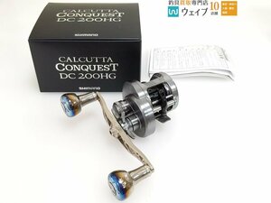 シマノ 20 カルカッタコンクエスト DC 200HG 右巻き DC音確認済み リブレ クランク120 換装