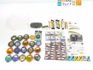 シマノ ダイワ ユニチカ オーナーばり 6～8号 将鱗 あゆハリス0.8～2号 他 鮎 仕掛巻 自作仕掛 仕掛け 空スプール 等 計90点以上