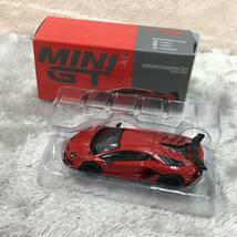 中古 保管品　1/64 MINI GT ランボルギーニ 2個セット 115 Lamborghini Huracan EVO Rosso Mars / Lamborghini Aventador SVJ Rosso Mars_画像6