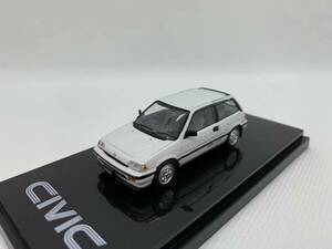 ホビージャパン 1/64 ホンダ シビック Hobby Japan Honda CIVIC Si (AT) 1984 White HJ641029AW J08-1-050