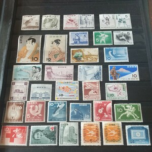 円単位切手 1952年~56年 34点(ほぼ揃い) 未使用