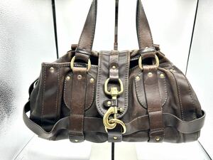 中古 Chloe クロエ 本革 レザー ハンドバッグ ブラウン