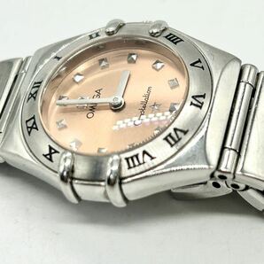 動作品 オメガ QZ 1561.61 コンステレーションミニ マイチョイス ピンク系文字盤 レディース腕時計の画像5