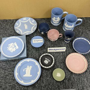 117967◎【まとめ売り】WEDGWOOD ウェッジウッド ジャスパー ブルー ピンク セージグリーン カップ プレート皿