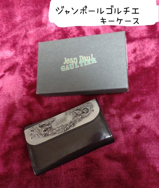 ジャンポールゴルチェ ゴルチェ キーケース 龍 ドラゴン プレート 黒 レザー 本革 ゴシック パンク V系 モード レア