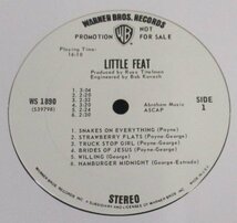 ☆WHITE LABEL PROMO彡 Little Feat Little Feat [ US '71 ORIG Warner Bros. Records WS 1890]_画像3