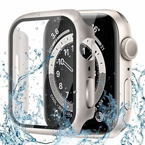 Apple Watch用 ケース 45mm対応 超薄型 アップルウォッチ用 ケース 防水 硬度9H 強化ガラス 高透過率 