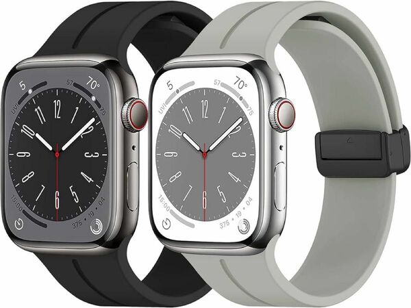 Apple Watch 42mm シリコン 磁気バックル マグネット 磁石 スポーツ 防水 軽量 高級 通気性 柔らかい おしゃれ