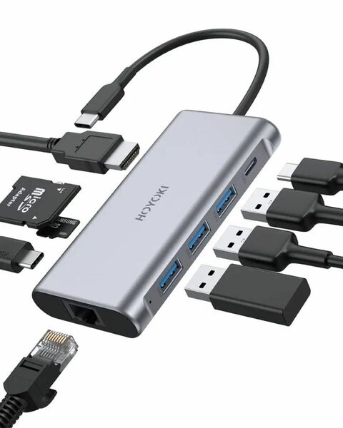 ハブアダプター 9イン1 USB Cアダプター Type Cアダプター