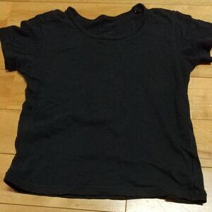 半袖Tシャツ 無地 黒 下着 肌着 ヒートテック風 110cm