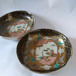 【蔵出し】小皿　骨董　時代物　アンティーク　陶器　2枚