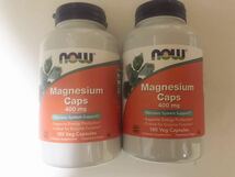 【2個 送料無料】マグネシウム アスパラギン酸 400mg 180カプセル （Magnesium Caps ナウフーズ サプリ ミネラル クエン酸）NOW FOODS_画像1