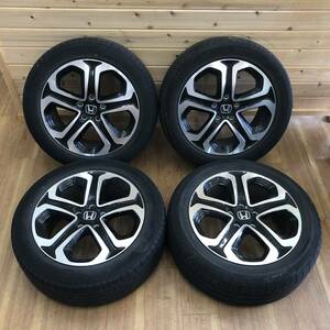 【5000円スタート】ENKEI エンケイ HONDA ホンダ純正 17x7J PCD:114.3 OFF:55 ハブ:64 5穴 ブラックポリッシュ 215/55R17 4本セット