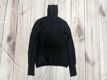 6．ユニクロ UNIQLO　カシミヤ100 カシミア100 タートルネックニットセーター レディースL　黒x202_画像1