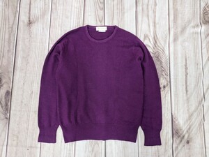 6．カシミヤ100 La Cashimica　カシミヤ100 ニットセーター レディース9 紫 x402