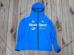 13.DESCENTE Descente MOVE SPORTS speed . logo design Parker blouson jacket men's O blue color series black training wear x504