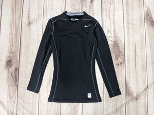 7．状態良好 NIKE PRO COMBAT ナイキプロコンバット HYPERWARM DRI-FIT 速乾インナーシャツ インナーウェア メンズM黒x504