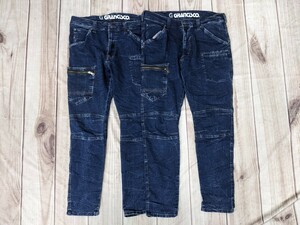 11.2 point gran Cisco GRANCiSCO stretch Work Denim cargo pants men's L working clothes navy y502