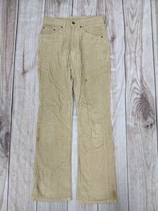 5．90s 日本製 リーバイス 99年製 LEVI'S 517 コーデュロイパンツ 細畝 W29L34　ベージュ系 y201