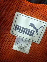 18．PUMA プーマ 裏メッシュ ナイロンジャケットジャンパー パンツ ナイロントレーニングウェア上下 メンズXO　黒オレンジ y306_画像3