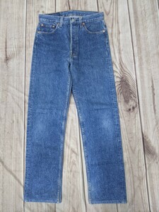 10．米国製 リーバイス USA製 LEVI'S 501　ボタンフライ デニムジーンズ パンツ W30L36　ネイビーy405