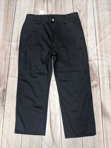 4．未使用タグ付き カーハート Carhartt ポリコットン ストレート　チノパンツ 36×33　黒y410