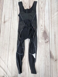 20．パールイズミ PEARL iZUMI WINDBREAK 3DNEO ビブショーツ サイクリングウェア メンズS　黒x408