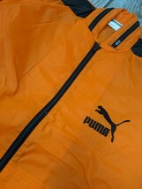 19．PUMA 80s オールド プーマ ヒットユニオン ロゴ ナイロン ジャンパー ブルゾン ジャケット 90s ヴィンテージ メンズM　オレンジ黒x502_画像3