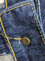 2．日本製 90s リーバイス 97年製 LEVI'S J22 503B-XX BIGE 赤耳 ボタンフライ デニムジーンズ パンツ W33L36　ネイビー y508_画像4