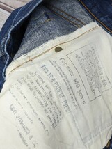 9．日本製 90s LEVI'S リーバイス 140周年記念 502-XX BIGE 赤耳ヴィンテージ復刻 デニムジーンズ パンツ W30L36 ネイビーy509_画像8