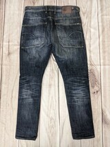 11．G-STAR RAW ジースターロー HOLMER 鬼ヒゲ デニムジーンズ デニムパンツ　Ｗ34L32　ネイビー y506_画像6