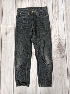 20．90年 日本製 リーバイス 90s LEVI'S 603-0259 ブラックデニムジーンズ パンツ W30L31　黒 y604