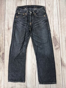 5．03年製 LEVI'S リーバイス 902 シンチバック ボタンフライ ブラックデニムジーンズ パンツ W33L32　黒y606