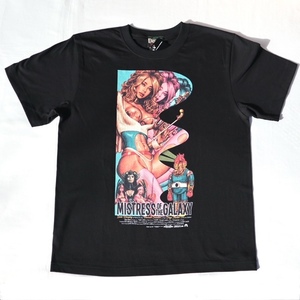 Lサイズ ロッキンジェリービーン EROSTIKA MISTRESS OF THE GALAXY” THEATRICAL Ver. Tシャツ 黒色 RockinJerryBean