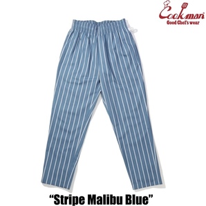 XLサイズ COOKMAN シェフパンツ Stripe Malibu Blue ストライプ ブルー クックマン Chef Pantsの画像6