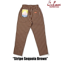 XLサイズ COOKMAN シェフパンツ Stripe Sequoia Brown ストライプ ブラウン クックマン Chef Pants_画像2