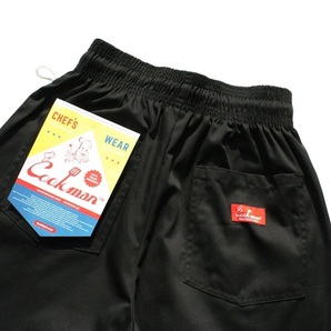 Lサイズ クックマン シェフパンツ ブラック COOKMAN Chef Pants Black ワークパンツ 黒色の画像3