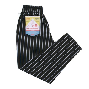 Mサイズ クックマン シェフパンツ ピンストライプ ブラック COOKMAN Chef Pants Pinstripe ワークパンツ 黒色 新品