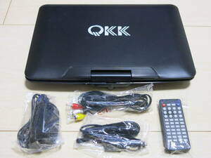 QKK 　★ポータブル　DVDプレーヤー 　14インチ　 ブラック　★ジャンク品