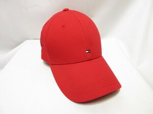 TOMMY HILFIGER トミーヒルフィガー ストラップバック キャップ 帽子 CAP コットンキャップ 赤 レッド