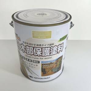 【未使用】ニッペ ペンキ 塗料 水性木部保護塗料 1.6L けやき 水性 屋外 ステイン 日本製 (4976124544323）