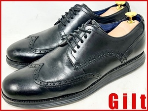 即決★COLE HAAN Original Grand★10.5M=約28.5cm レザーウイングチップシューズ コールハーン オリジナルグランド 黒 ブラック ビジネス