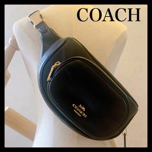 コーチ COACH バッグ ボディバッグ ウエストバッグ ブラック 斜め掛け