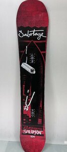 50 激安中古！スノーボード SALOMON Sabotage フリースタイル フラット ツイン 154cm スノーボード板 送料無料！